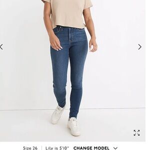 Madewell, curvy skinny jeans, size 30